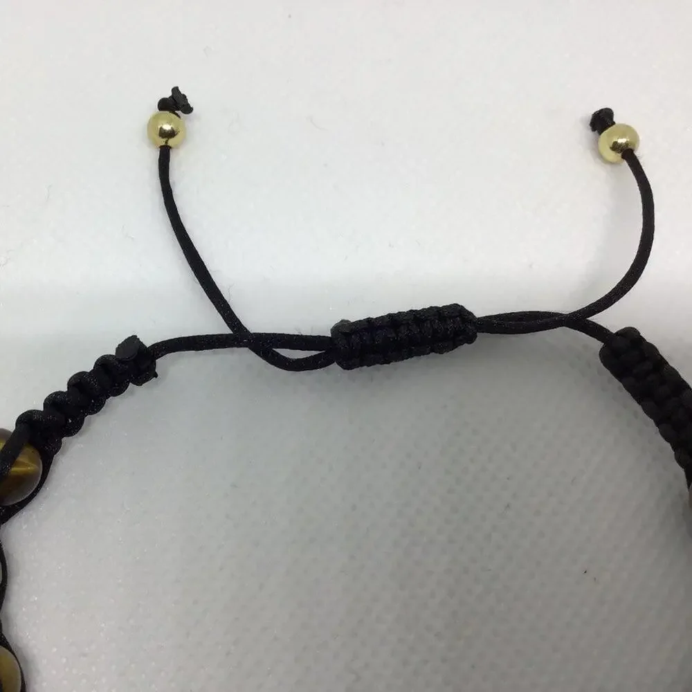Tiger's Eye Austrian Crystal Shambhala Bracelet - Picture 3 of 3